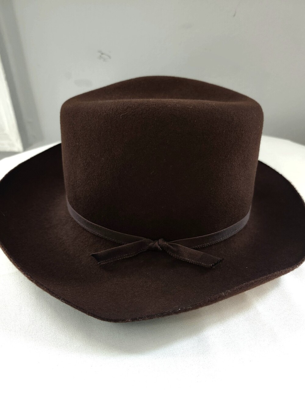 VTG Made in USA Banana Republic 100% Wool Wide Brim Hat Brown Safari Fedora 0S